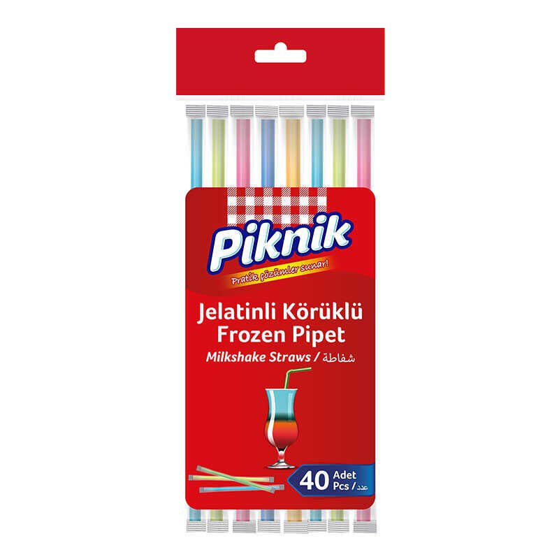 Piknik Jelatinli Körüklü Frozen Pipet 40'lı