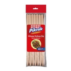 Piknik Ahşap Kebap Şiş 40'lı