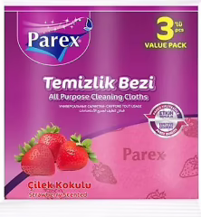 Parex Çilek Kokulu Temizlik Bezi 3' Lü (ort)