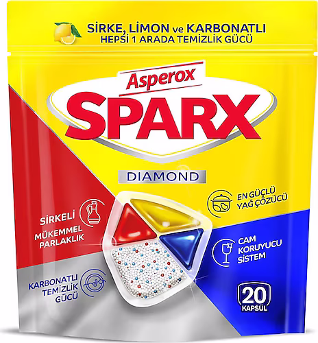 Asperox Sparx Bulaşık Makinesi Tableti 20'li