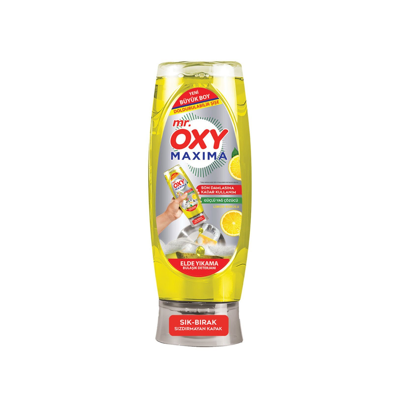 Mr.Oxy Maxima Bulaşık Deterjanı Sarı Limon 650 Ml