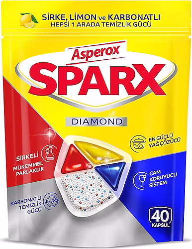 Asperox Sparx Bulaşık Makinesi Tableti 40'lı