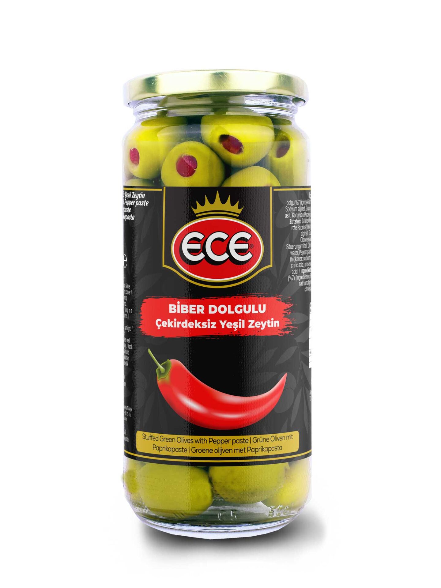 500 CC KVZ ECE BİBER DOLGULU YEŞİL ZEYTİN  480 g