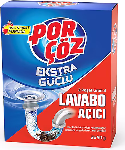 Porçöz Granül Lavabo Açıcı 2x50 gr