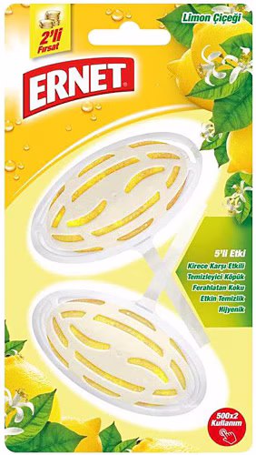Ernet Limon Çiçeği 40 gr 2'li Paket Süper Klozet Blok