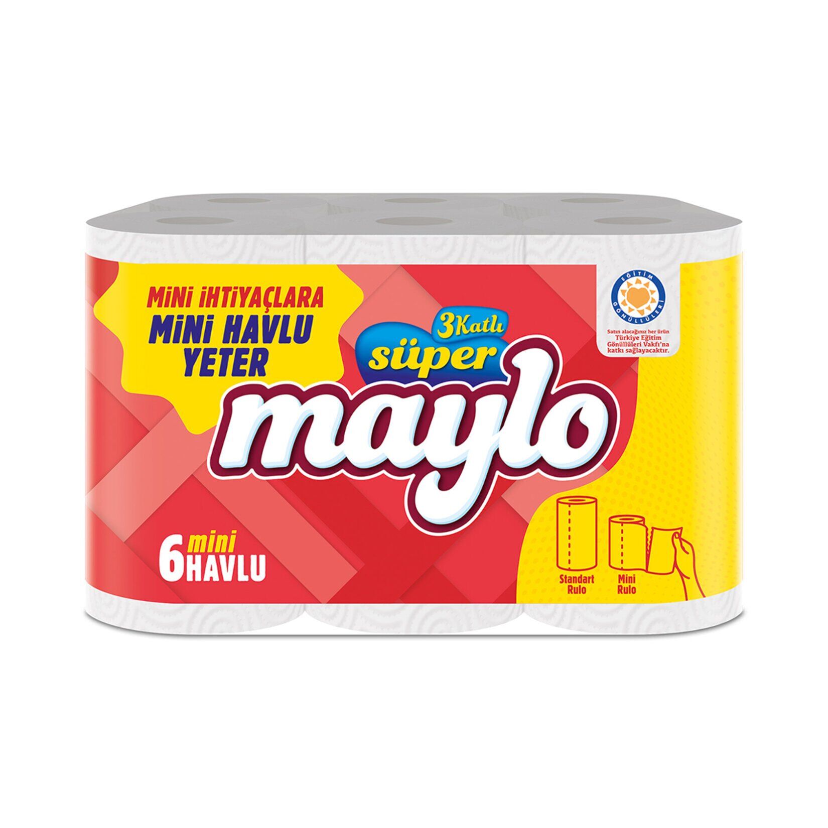 Maylo Mini Havlu 3 Katlı 6'lı