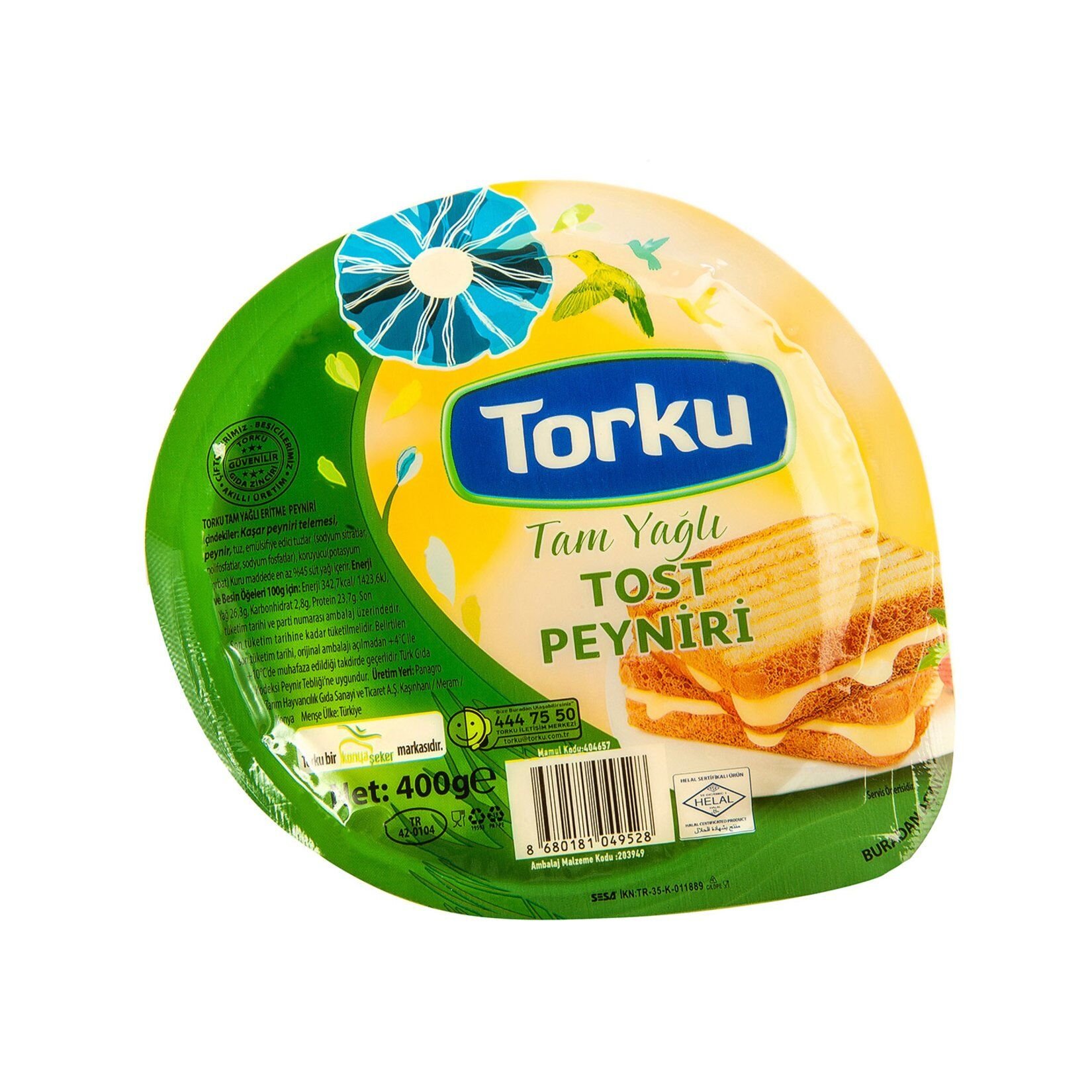 Torku Tam Yağlı Tost Peyniri 400 G