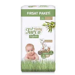 Baby Turco Doğadan Fırsat Paket Yenidoğan Bebek Bezi 50'li