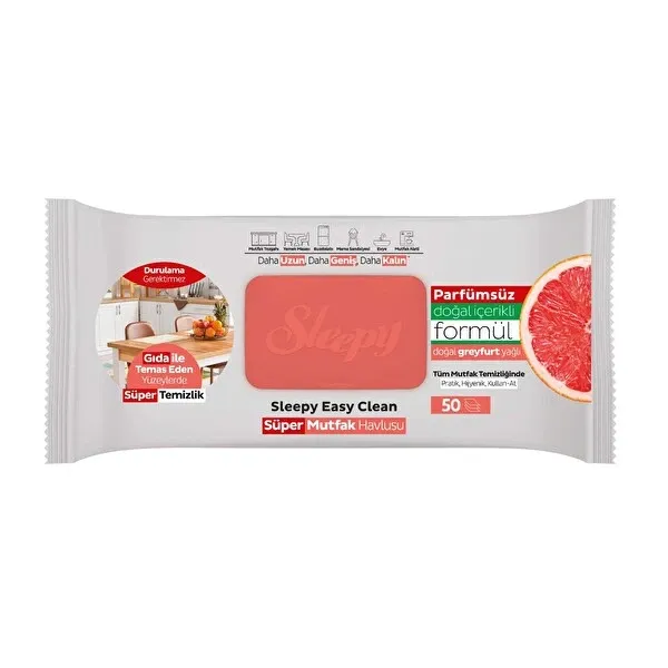 Sleepy Mutfak Temizlik Havlusu Greyfurt 50'li