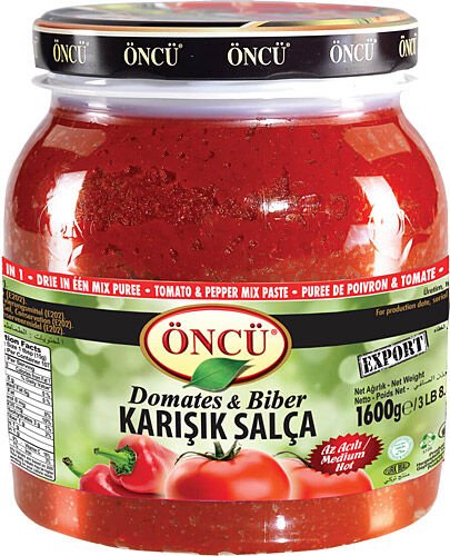 Öncü Domates ve Biber Karışık Salça 1.6 kg
