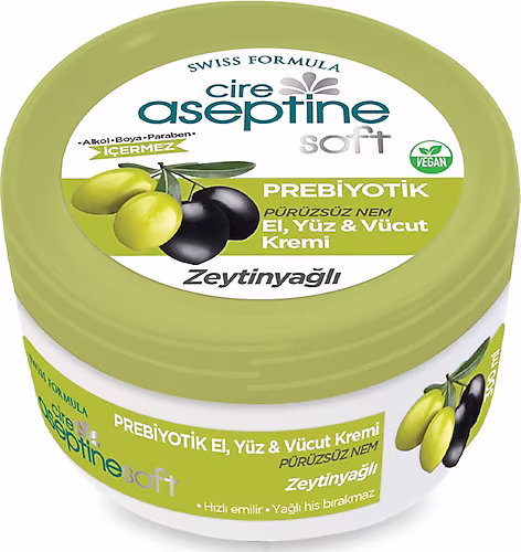 Cire Aseptine Soft Zeytinyağlı Nemlendirici Pürüzsüzleştirici Prebiyotikli Krem 300 ml
