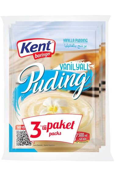 Kent Boringer Vanilyalı Puding 125g*3 adet