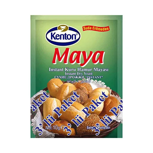 Kenton İnst.Kuru Hamur Maya 10 Gr 3 Lü