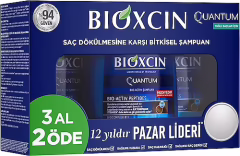 Bioxcin Quantum Bio-Activ Yağlı Saçlar için 3x300 ml Şampuan