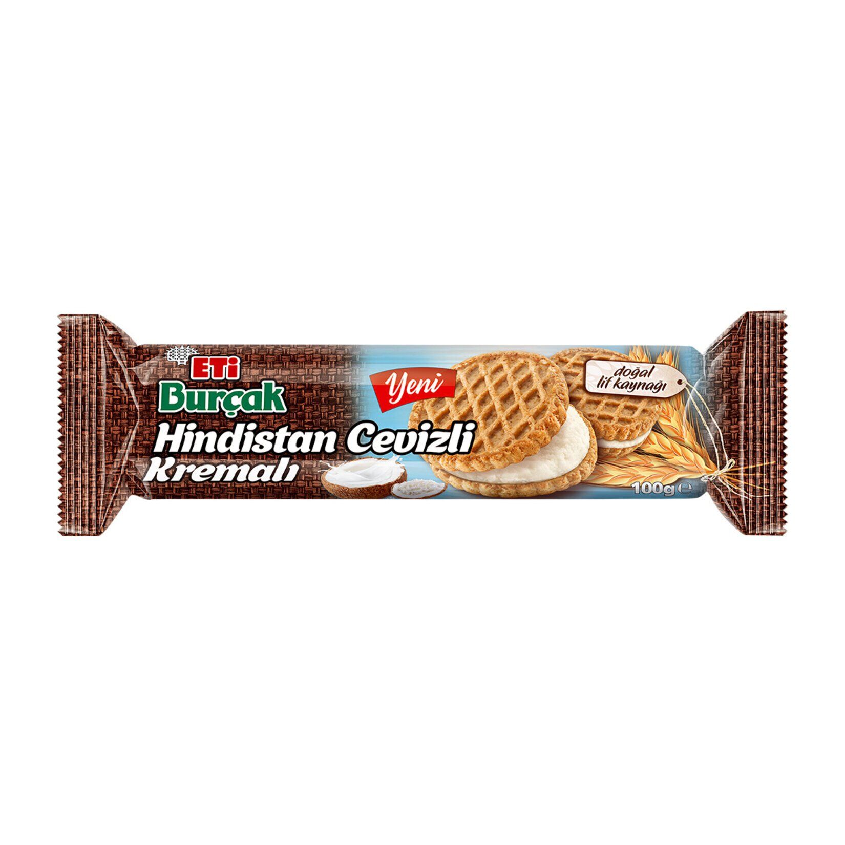 Eti Burçak Hindistan Cevizli Kremalı Yulaflı Bisküvi 100 G