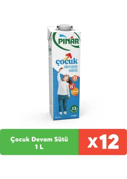 Pınar Çocuk Devam Sütü 1 Lt x 12 Adet