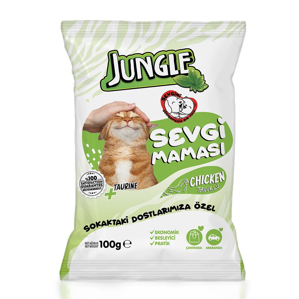 JUNGLE KEDİ SEVGİ MAMASI 100 gr.