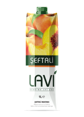Lavi 1000 ml şeftali meyve suyu Prizma Kutu,
