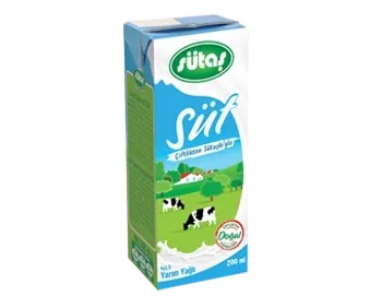 Sütaş Yarım Yağlı Süt 200 ml