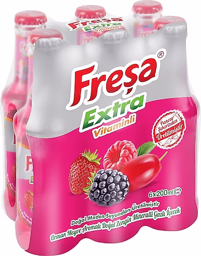 Freşa Extra 200 ml 6'lı Orman Meyve Aromalı Maden Suyu