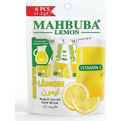 MAHBUBA LİMON AROMALI İÇECEK TOZU 11,2GR* 6LI PAKET