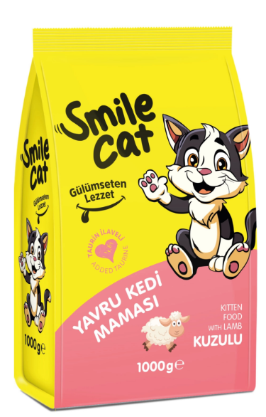 Smile Cat Kuru Yavru Kedi Maması Kuzulu 1Kg
