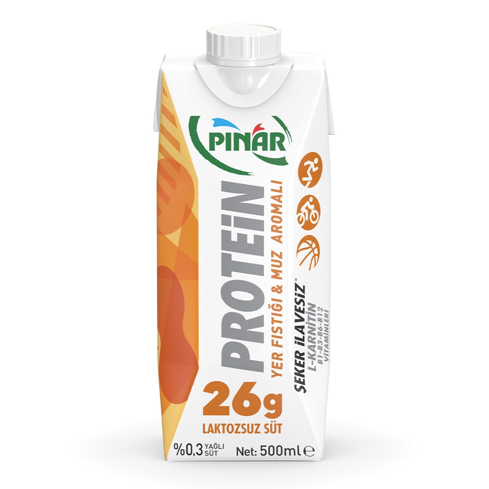 Pınar Protein Yer Fıstığı & Muz Aromalı Süt 500 ml