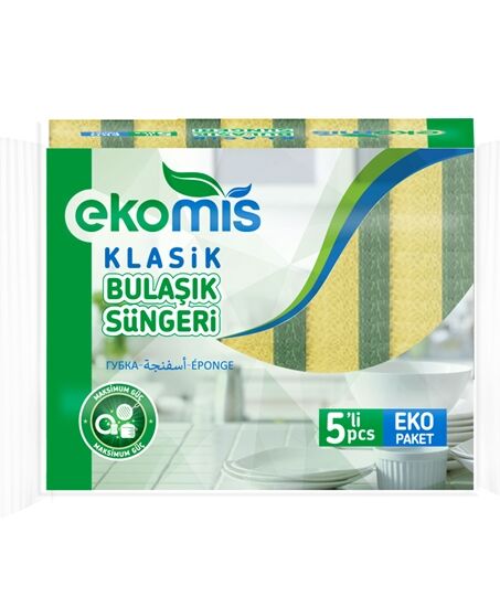 Ekomis Bulaşık Süngeri Klasik 5'li Paket